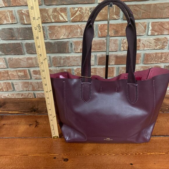 Coach Raspberry 58660 Derby Women's Large Shoulder Tote Bag GUC - Picture 10 of 13